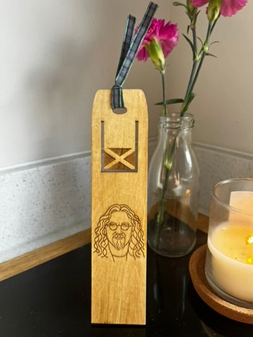 Engraved Wooden Bookmarks - Scottish Line Art