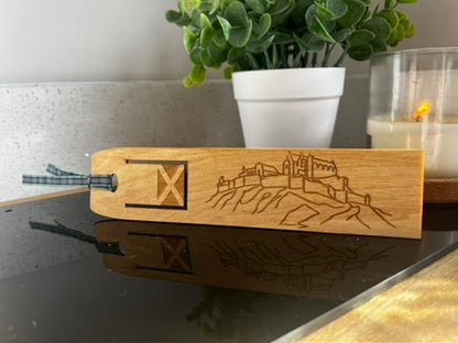 Engraved Wooden Bookmarks - Scottish Line Art
