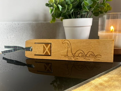 Engraved Wooden Bookmarks - Scottish Line Art