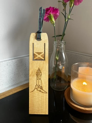 Engraved Wooden Bookmarks - Scottish Line Art