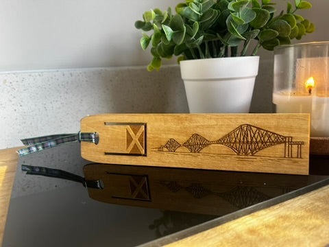 Engraved Wooden Bookmarks - Scottish Line Art