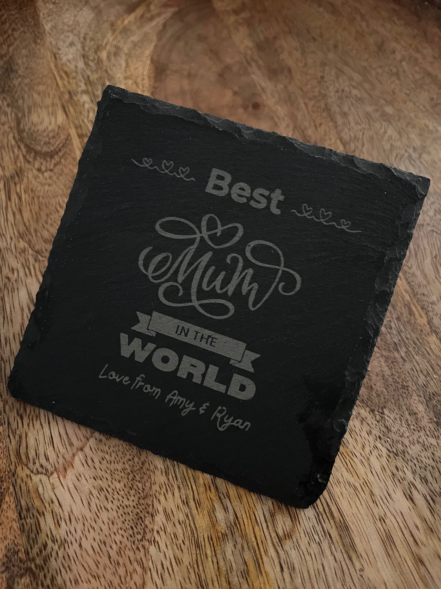 Personalised Wine Glass & Coaster Set