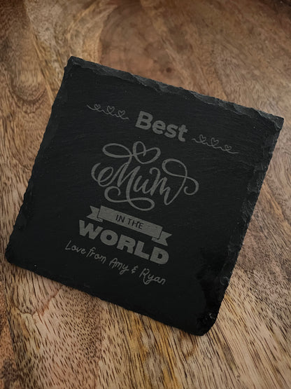 Personalised Wine Glass & Coaster Set