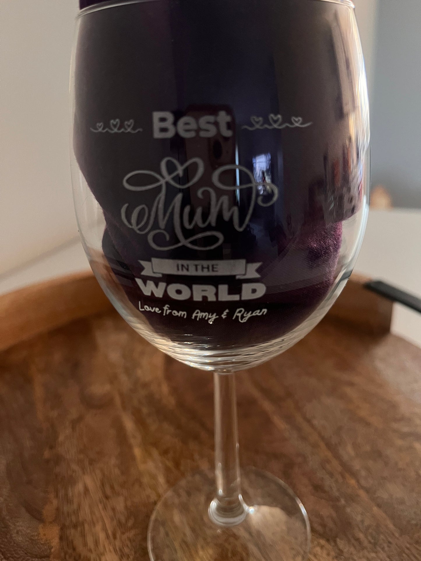 Personalised Wine Glass & Coaster Set