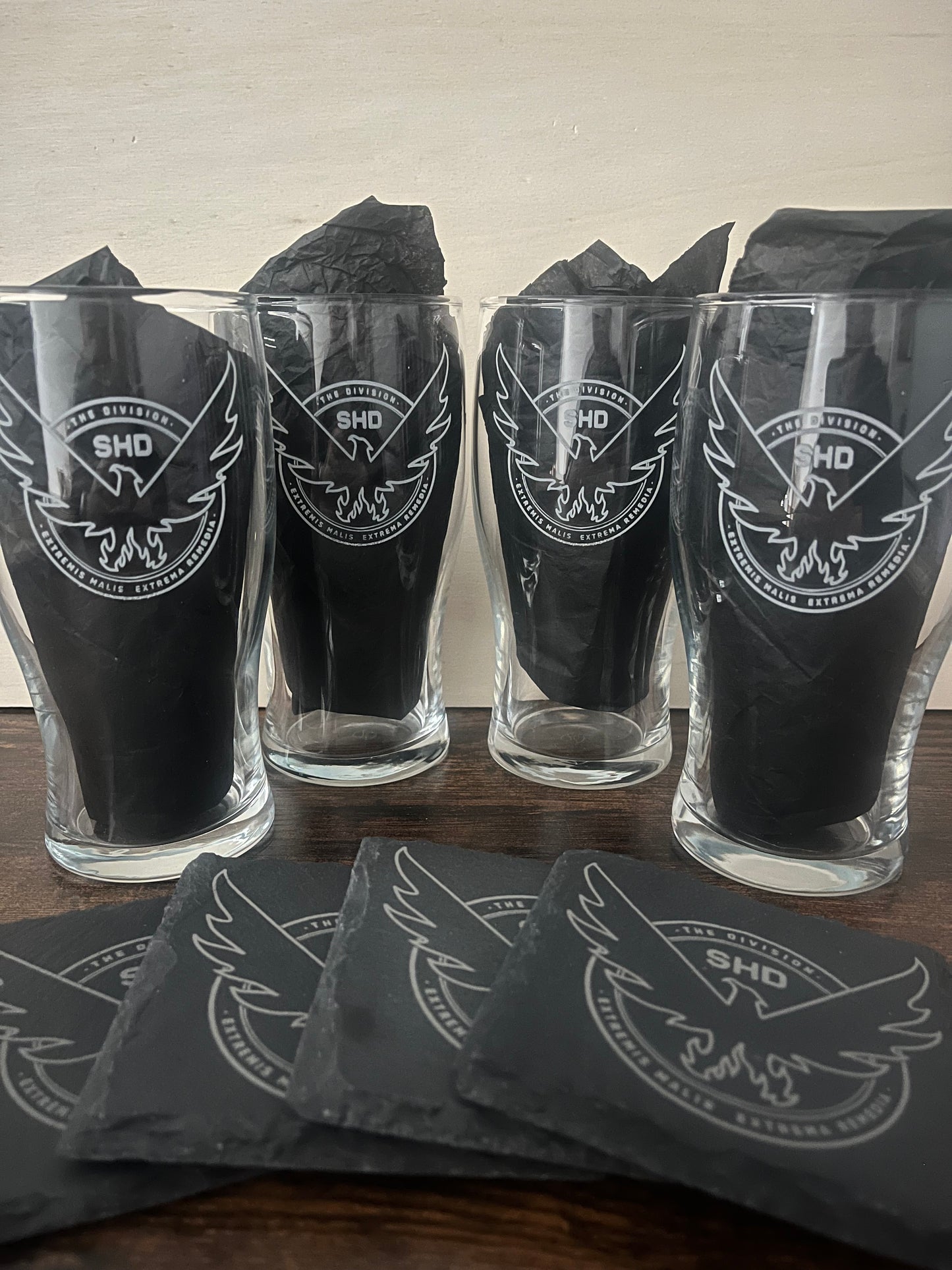 Personalised Pint Glass & Coaster Set