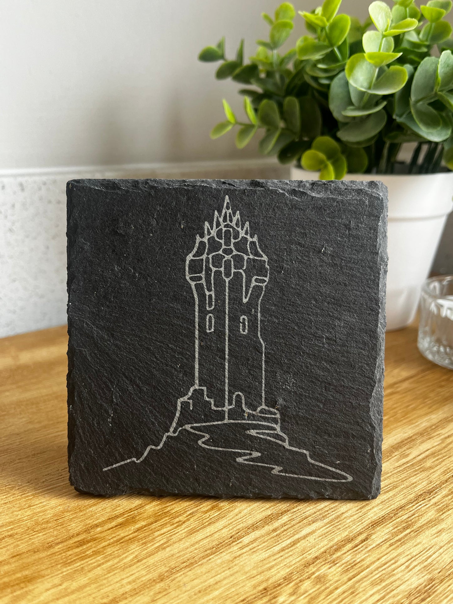 Engraved Slate Coasters - Scottish Line Art