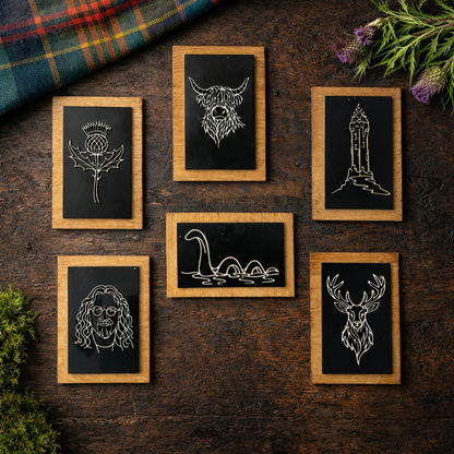 3D Fridge Magnets - Scottish Line Art