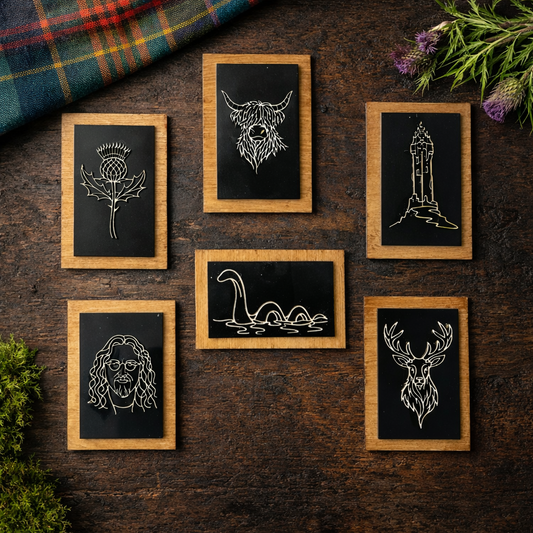 3D Fridge Magnets - Scottish Line Art